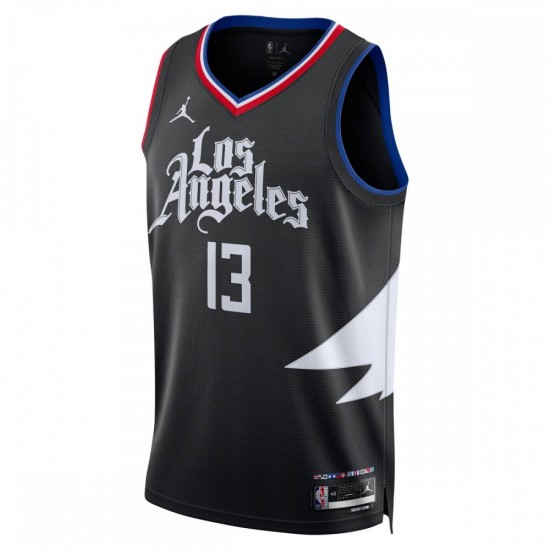 Paul George LA Clippers Jordan Brand 2022/23 Statement Edition Swingman Jersey - Black