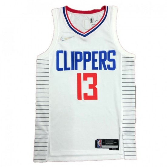 Men's Los Angeles Clippers George #13 Nike White Swingman NBA Jersey - Association Edition