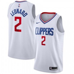 Men's LA Clippers Kawhi Leonard #2 White 19-20 Swingman Jersey - Association Edition