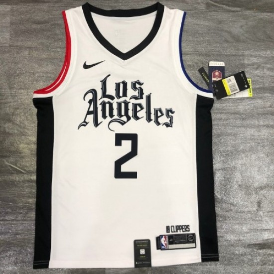 Men's LA Clippers Kawhi Leonard #2 Nike White 2020/21 Swingman Player Jersey – City Edition