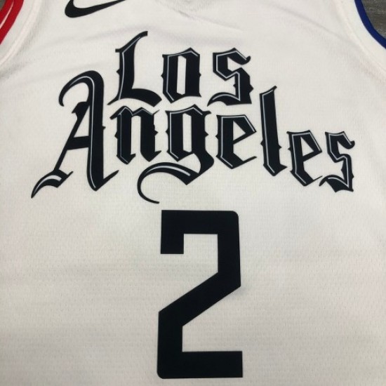 Men's LA Clippers Kawhi Leonard #2 Nike White 2020/21 Swingman Player Jersey – City Edition