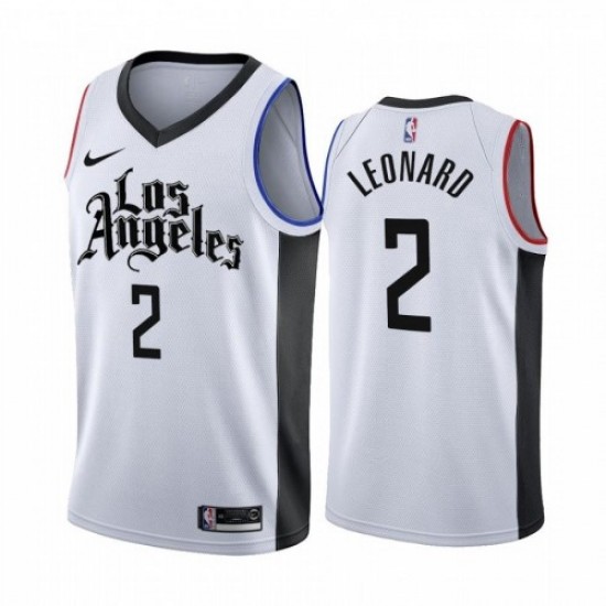 Men's LA Clippers Kawhi Leonard #2 Nike White 2020/21 Swingman Player Jersey – City Edition