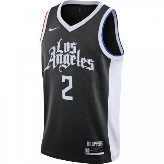 Men's LA Clippers Kawhi Leonard #2 Nike Black 2020/21 Swingman Player Jersey – City Edition