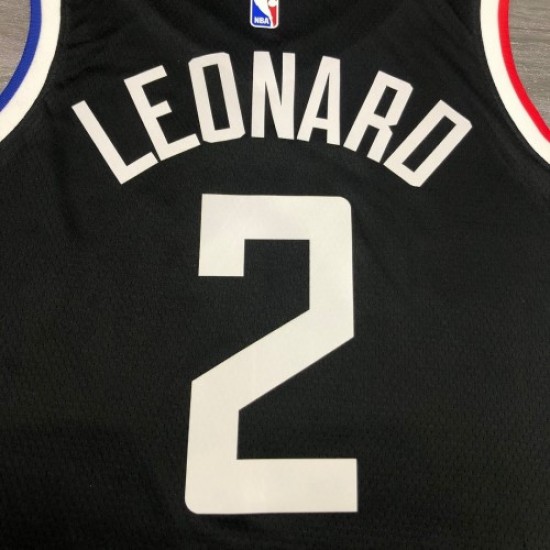 Men's LA Clippers Kawhi Leonard #2 Nike Black 2020/21 Swingman Player Jersey – City Edition