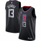 Men's LA Clippers Paul George #13 Jordan Black 202021 Swingman Jersey - Statement Edition