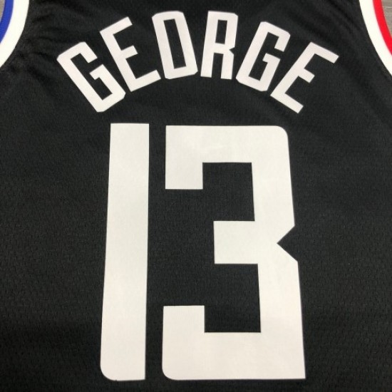 Men's LA Clippers Paul George #13 Nike Black 2020/21 Swingman Player Jersey – City Edition