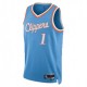 Men's Los Angeles Clippers Reggie Jackson #1 Nike Blue 2021 Swingman NBA Jersey - City Edition