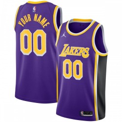 Los Angeles Lakers Jordan Brand Swingman Custom Jersey - Statement Edition - Purple