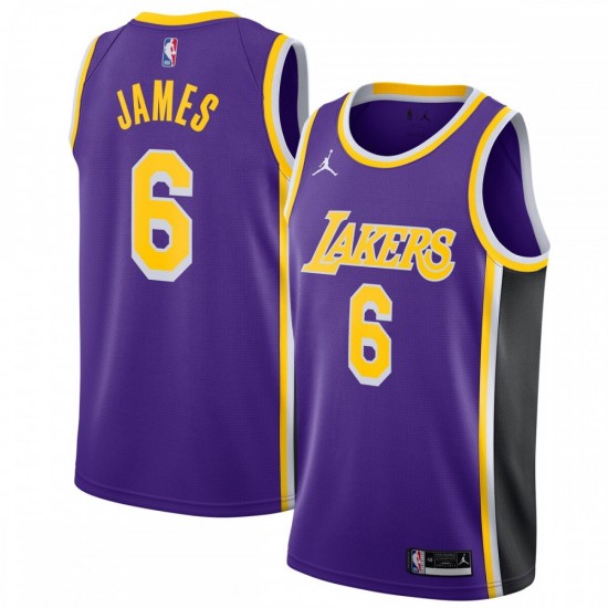 LeBron James Los Angeles Lakers Jordan Brand 2021/22 #6 Swingman Player Jersey Purple - Statement Edition