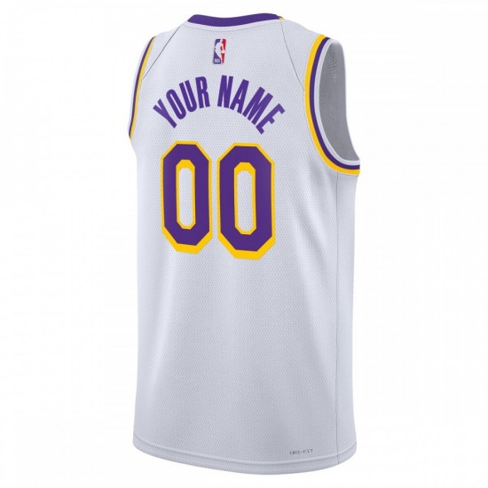 Los Angeles Lakers Nike Unisex 2022/23 Swingman Custom Jersey White - Association Edition