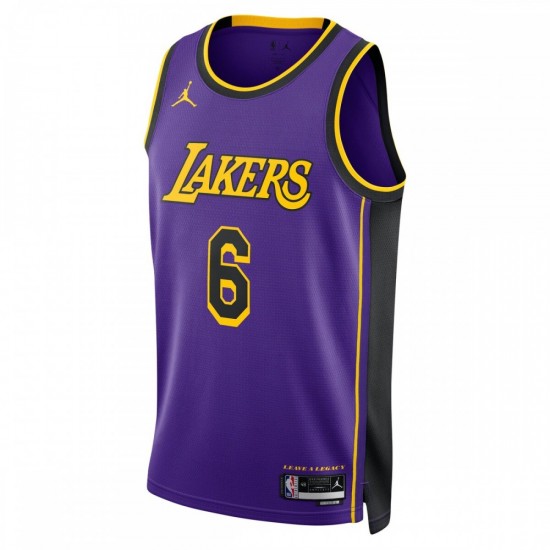 LeBron James Los Angeles Lakers Jordan Brand 2022/23 Statement Edition Swingman Jersey - Purple