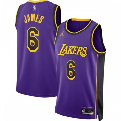 LeBron James Los Angeles Lakers Jordan Brand 2022/23 Statement Edition Swingman Jersey - Purple