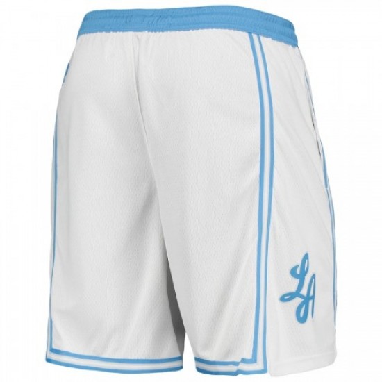 Men's Los Angeles Lakers Nike White 2020/21 Swingman Short - City Edition