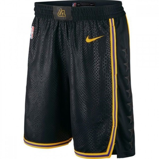 Men's Los Angeles Lakers Nike Black Swingman Short - City Edition