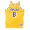 Men's Los Angeles Lakers Kobe Bryant #8 Throwback Mitchell & Ness Yellow 1996-97 Hardwood Classics Jersey