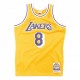 Men's Los Angeles Lakers Kobe Bryant #8 Throwback Mitchell & Ness Yellow 1996-97 Hardwood Classics Jersey