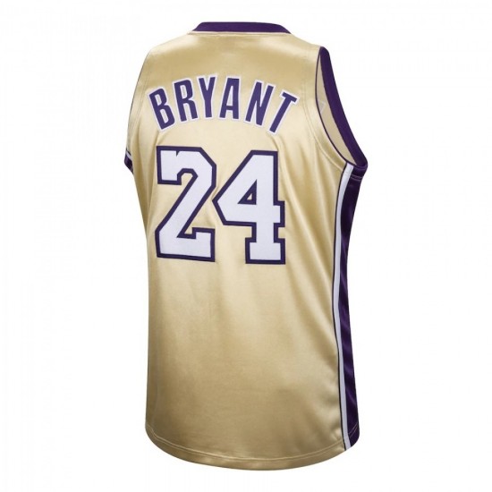 Men's Los Angeles Lakers Kobe Bryant #24 Throwback Mitchell & Ness Gold Hall of Fame Class of 2020 Jersey