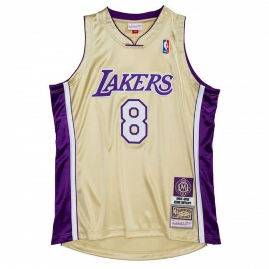 Men's Los Angeles Lakers Kobe Bryant #8 Throwback Mitchell & Ness Gold Hall of Fame Class of 2020 Jersey