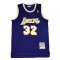 Men's Los Angeles Lakers Magic Johnson #32 Mitchell&Ness Purple 84-85 Hardwood Classics Jersey