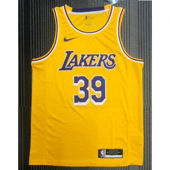 Men's Los Angeles Lakers Dwight Howard #39 Gold Swingman NBA Jersey - Icon Edition