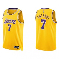 Men's Los Angeles Lakers Carmelo Anthony #7 Nike Gold 2021/22 Swingman Jersey - Icon Edition