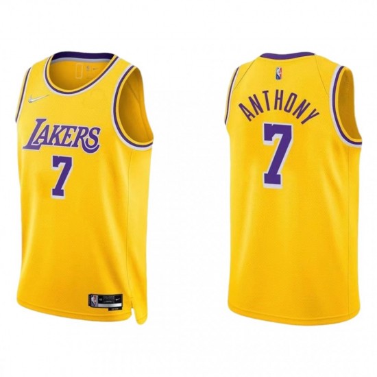 Men's Los Angeles Lakers Carmelo Anthony #7 Nike Gold 2021/22 Swingman Jersey - Icon Edition