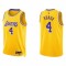 Men's Los Angeles Lakers Rajon Rondo #4 Nike Gold 2021/22 Swingman Jersey - Icon Edition