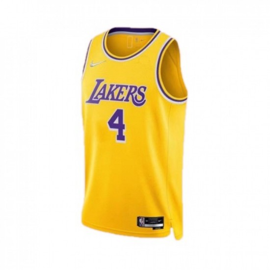 Men's Los Angeles Lakers Rajon Rondo #4 Nike Gold 2021/22 Swingman Jersey - Icon Edition