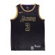 Men's Los Angeles Lakers Anthony Davis #3 Black Swingman Jersey - City Edition