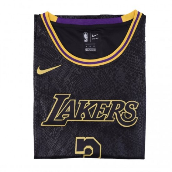 Men's Los Angeles Lakers Anthony Davis #3 Black Swingman Jersey - City Edition