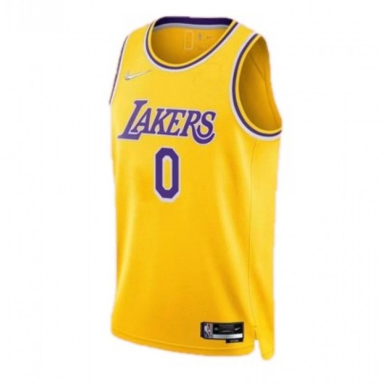 Men's Los Angeles Lakers Russell Westbrook #0 Nike Gold 2021/22 Swingman Jersey - Icon Edition