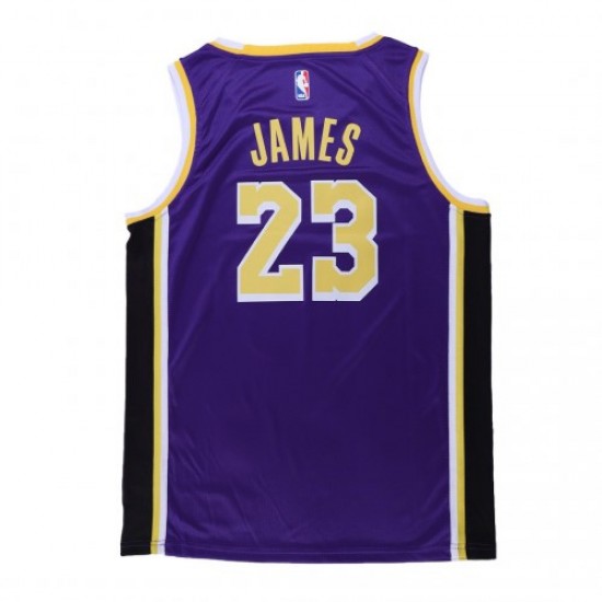 Men's Los Angeles Lakers LeBron James #23 Purple Swingman Jersey - Statement Edition