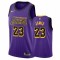 Men's Los Angeles Lakers LeBron James #23 Nike Purple 2018/19 Swingman Jersey - City Edition