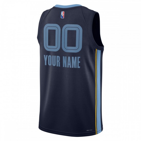 Memphis Grizzlies Nike 2021/22 Diamond Swingman Custom Jersey - Icon Edition - Navy