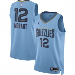 Ja Morant Memphis Grizzlies Jordan Brand 2022/23 Statement Edition Swingman Jersey - Light Blue