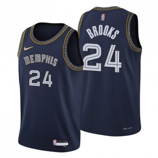 Men's Memphis Grizzlies Dillon Brooks #24 Nike Black 2021/22 Swingman NBA Jersey - City Edition