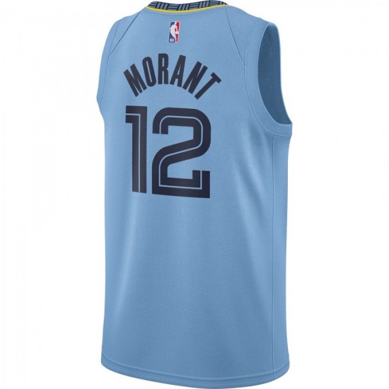 Men's Memphis Grizzlies Ja Morant Jordan Light Blue 2020/21 Swingman Jersey - Statement Edition