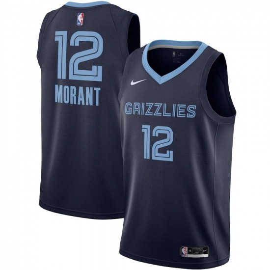 Men's Memphis Grizzlies Ja Morant Nike Navy 2020/21 Swingman Jersey - Icon Edition