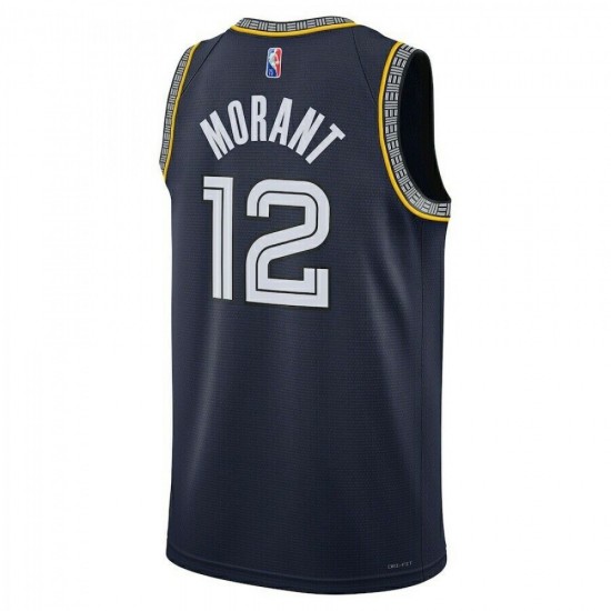 Men's Memphis Grizzlies Ja Morant #12 Nike Navy Swingman Jersey - City Edition