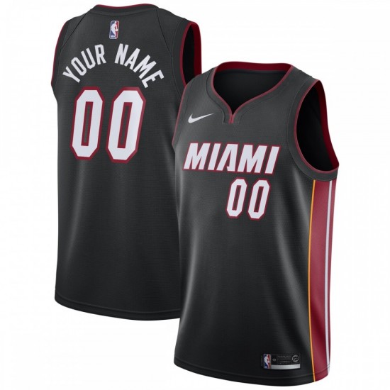 Miami Heat Nike Swingman Custom Jersey Black - Icon Edition