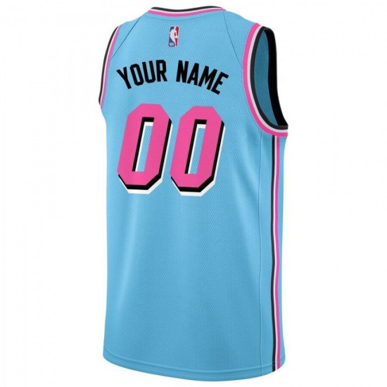 Miami Heat Nike 2019/20 Swingman Custom Jersey Blue – City Edition