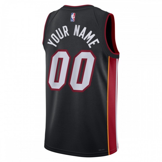 Miami Heat Nike Unisex 2022/23 Swingman Custom Jersey Black - Icon Edition