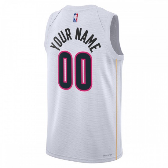 Miami Heat Nike Unisex 2022/23 Swingman Custom Jersey - City Edition - White