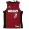 Men's Miami Heat Dwyane Wade #3 Jordan Red 20/21 Swingman Player Jersey - Statement Edition