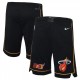 Men's Miami Heat Nike Black 2021/22 Courtside Swingman NBA Shorts - City Edition