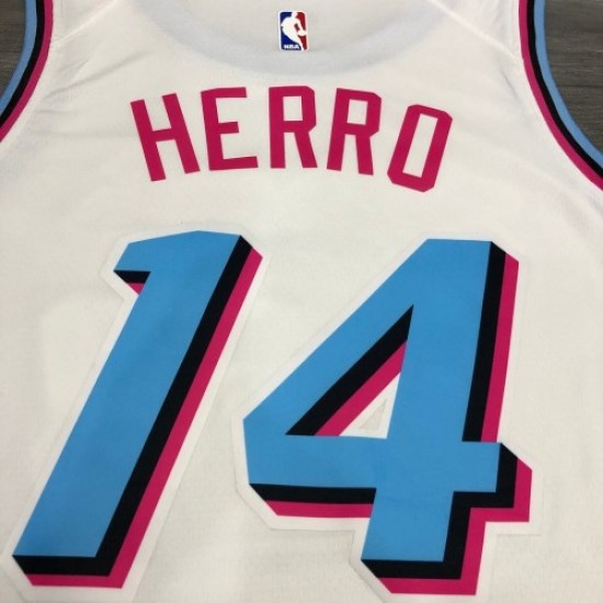 Men's Miami Heat Tyler Herro #14 White 19-20 Swingman Jersey - City Edition