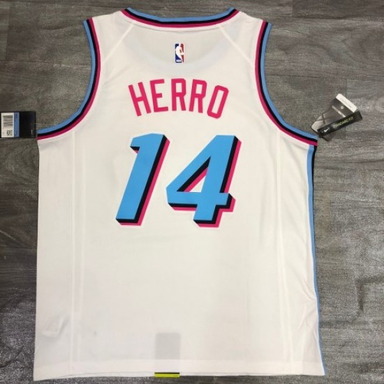 Men's Miami Heat Tyler Herro #14 White 19-20 Swingman Jersey - City Edition