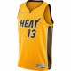 Men's Miami Heat Bam Adebayo #13 Nike Yellow 20/21 Swingman Jersey - Earned Edition