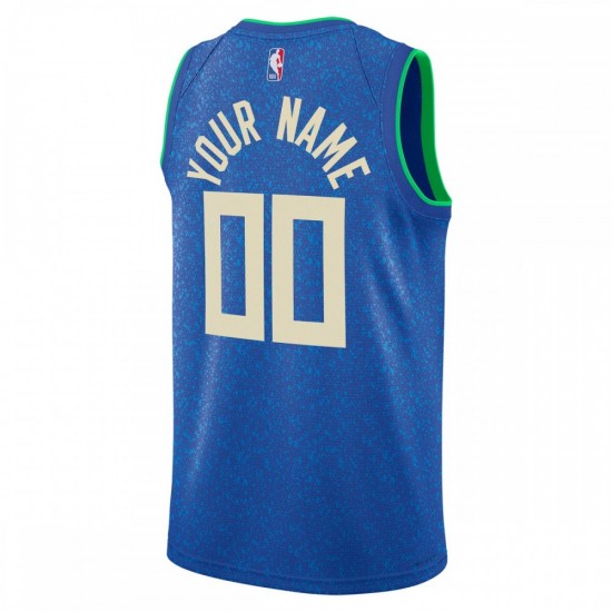 Milwaukee Bucks Nike Unisex 2023/24 Custom Swingman Jersey - Royal - City Edition