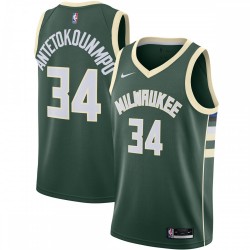 Giannis Antetokounmpo Milwaukee Bucks Nike 2020/21 Swingman Jersey Green - Icon Edition